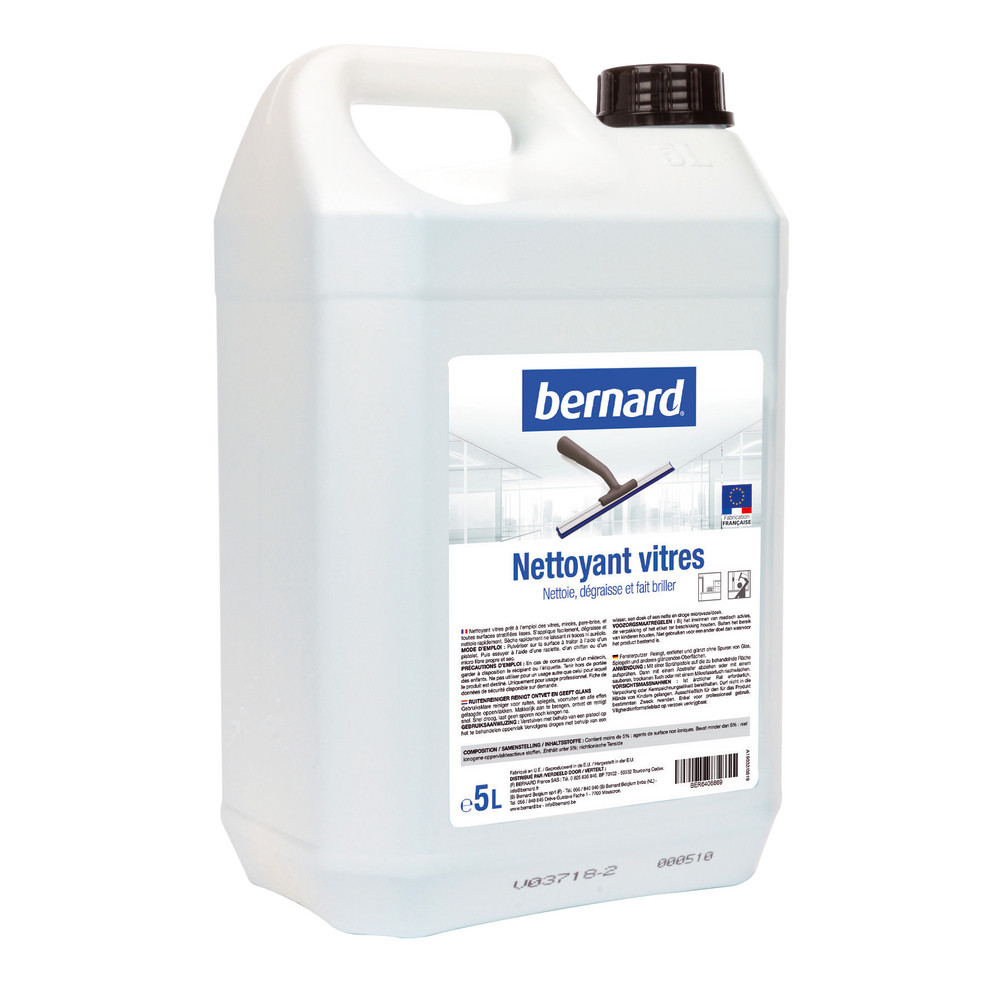Nettoyant vitres et surfaces brillantes Bernard parfum frais 5 L