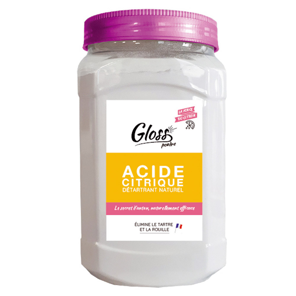 Acide citrique en poudre Gloss citron 800 g