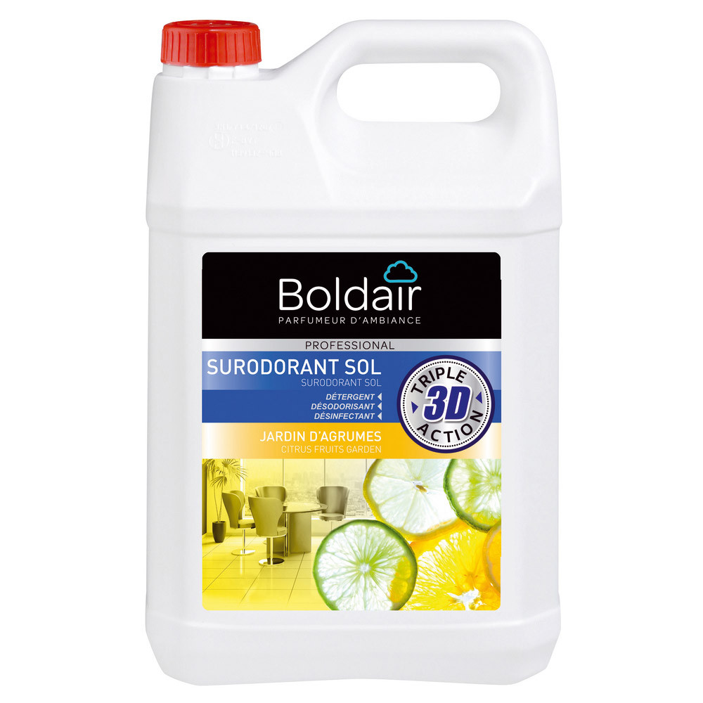 Désinfectant nettoyant surodorant Boldair jardin d'agrumes 5 L