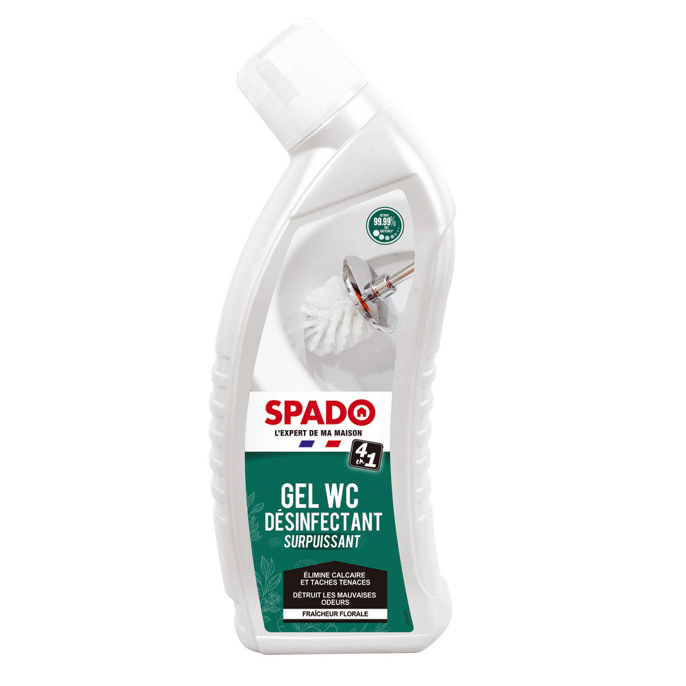 Nettoyant WC désinfectant détartrant surpuissant Spado 4 en 1 750 ml