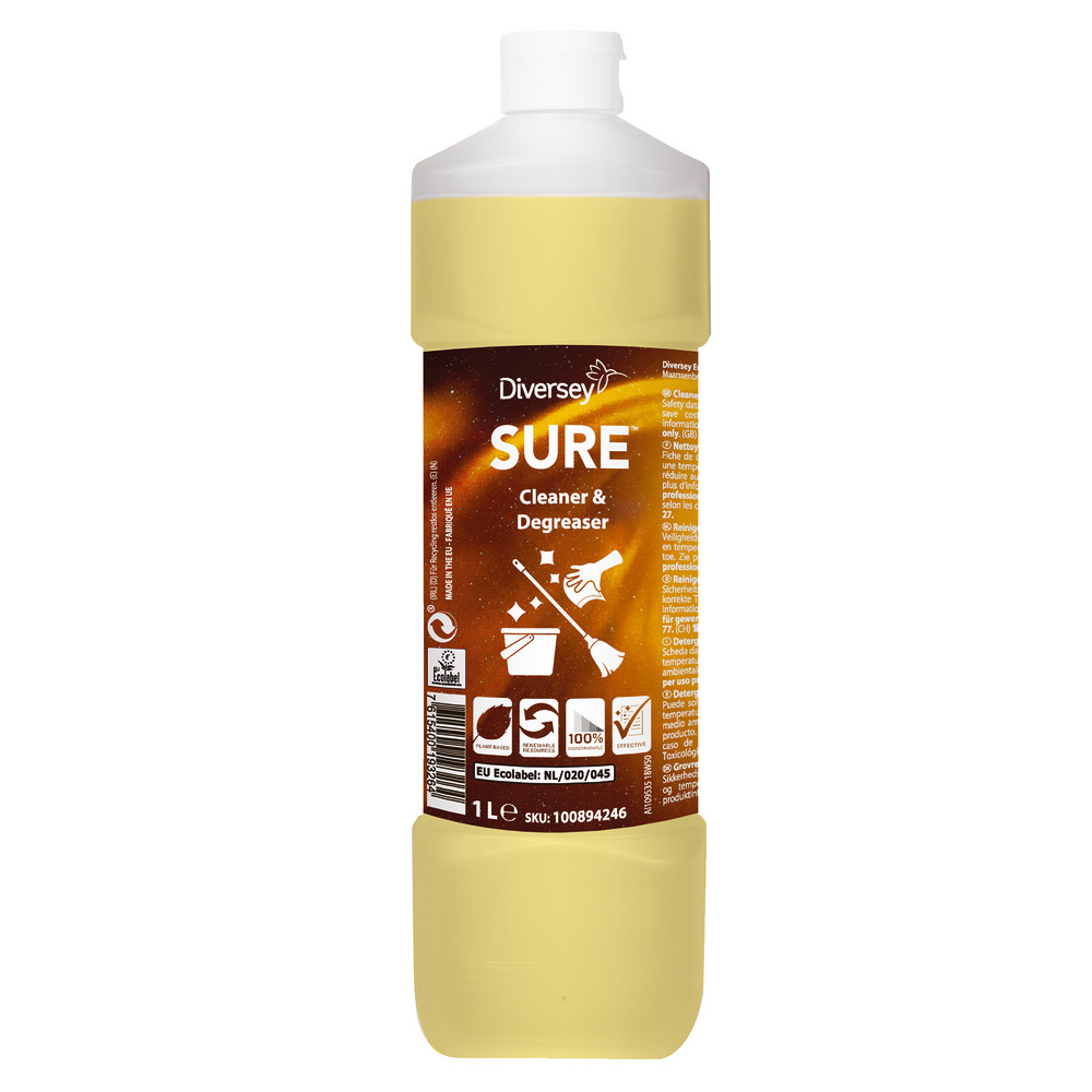Nettoyant dégraissant multi-surfaces écologique SURE 1 L