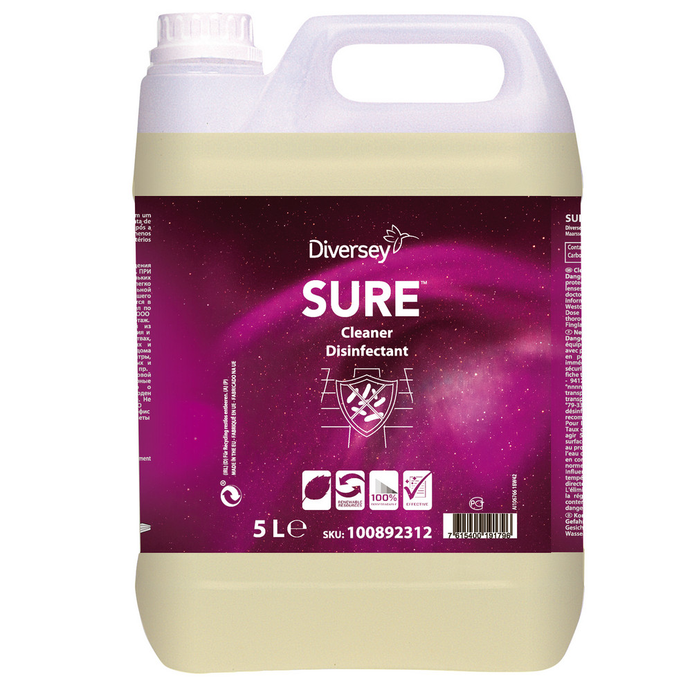 Nettoyant désinfectant concentré écologique SURE 5 L