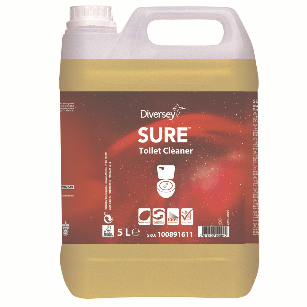 Nettoyant détartrant écologique WC et urinoirs SURE 5 L
