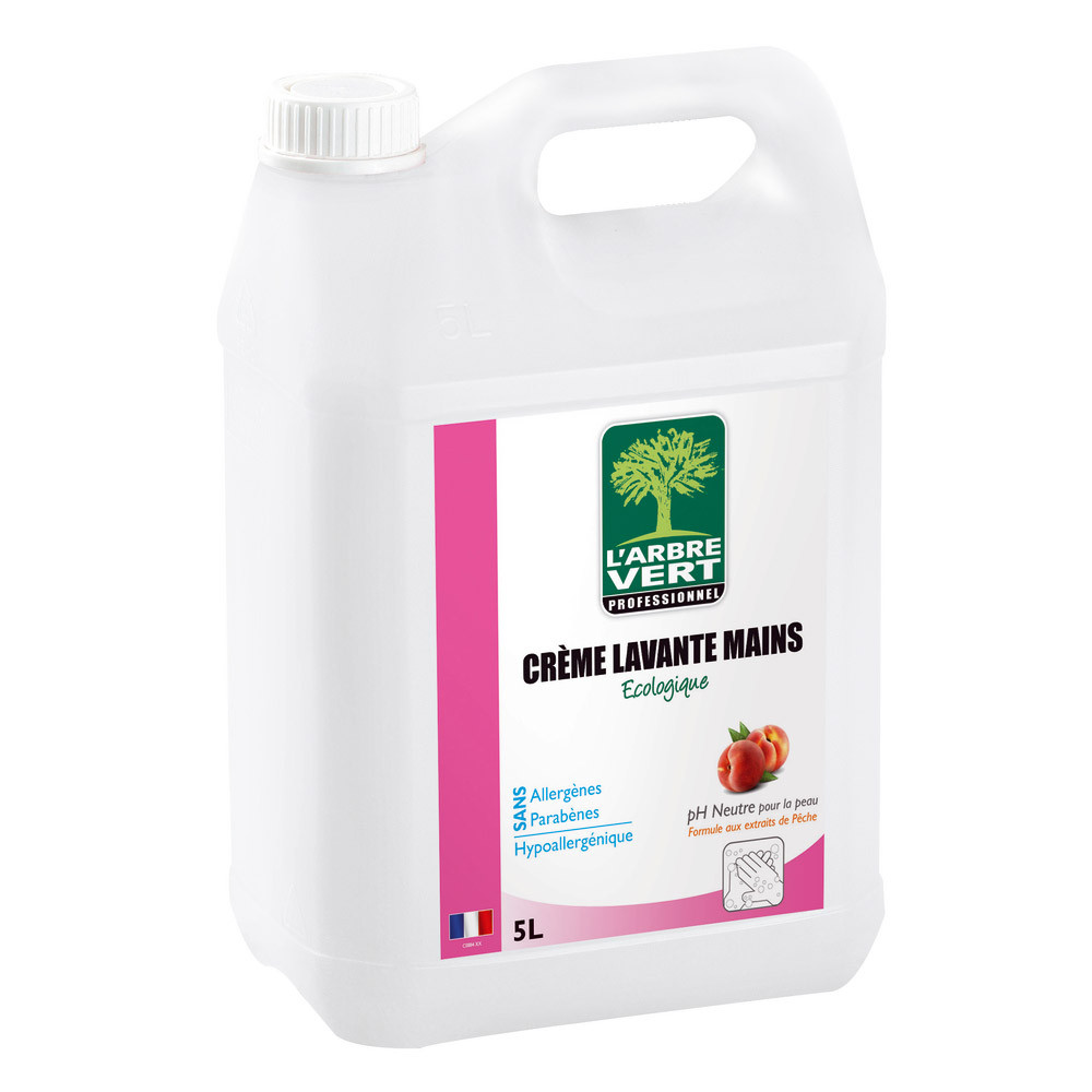 Savon crème écologique L'Arbre Vert parfum pêche 5 L