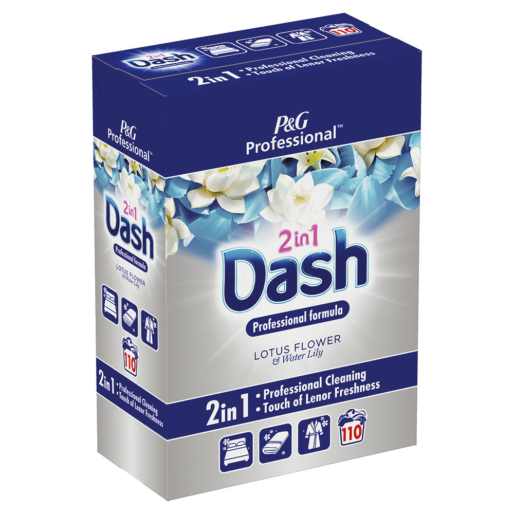 Lessive en poudre Dash 2 en 1 Fleur de lotus et lys 110 lavages