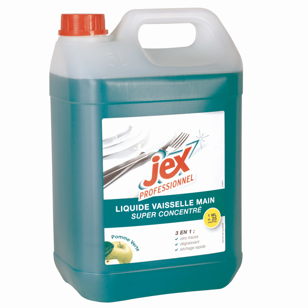 Liquide vaisselle dégraissant 3 en 1 Jex Professionnel pomme 5 L