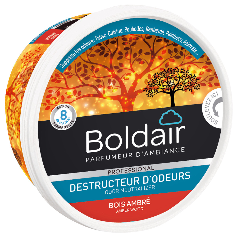 Destructeur d'odeurs en gel Boldair bois ambré 300 g