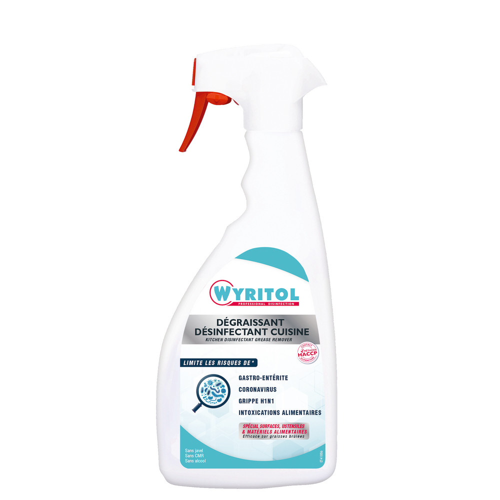 Dégraissant cuisine désinfectant HACCP Wyritol 750 ml