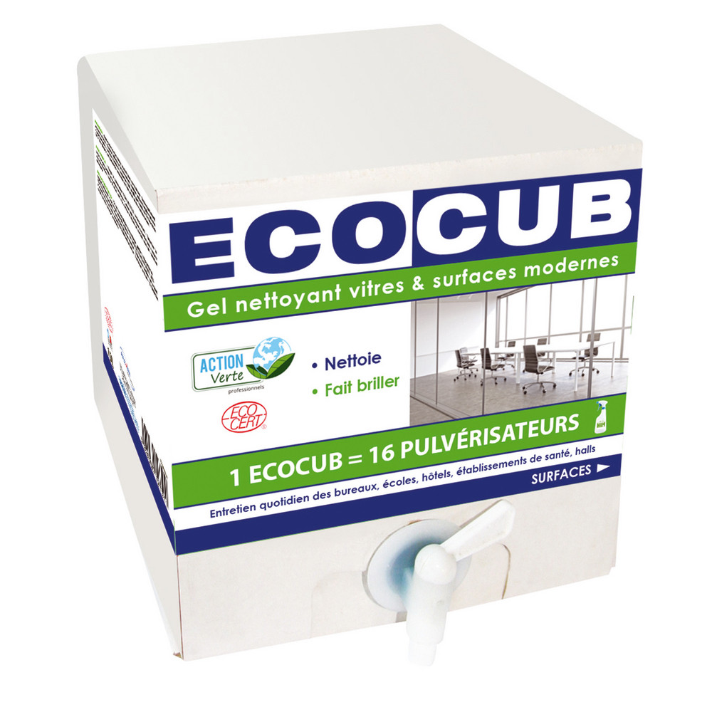 Nettoyant vitres et surfaces écologique Action Verte Ecocub 10 L