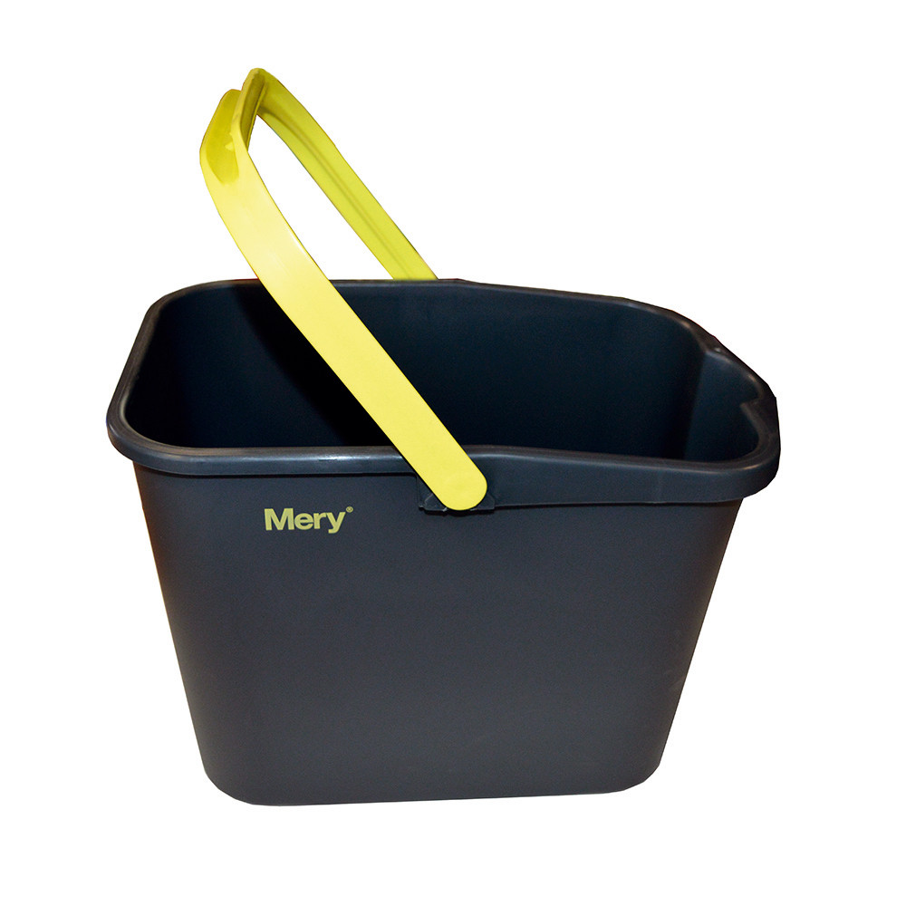 Seau de lavage Mery rectangulaire 14 L noir et jaune