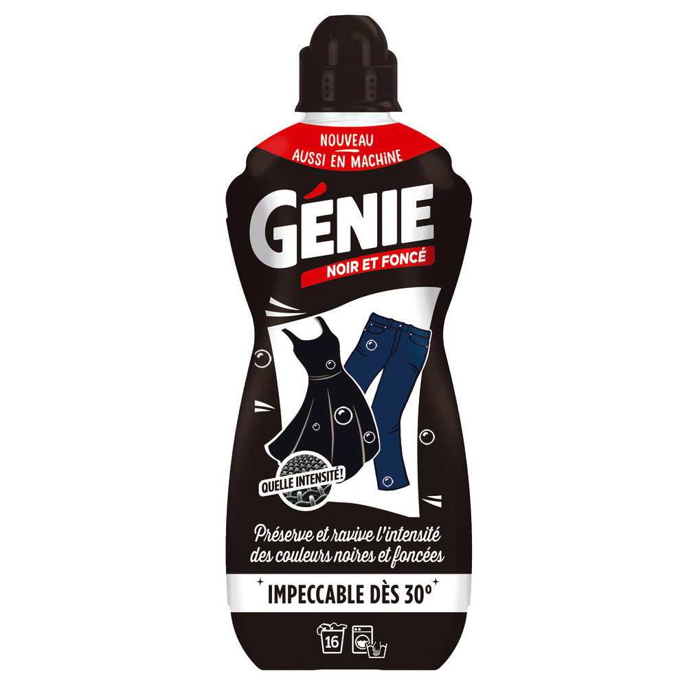Lessive liquide Génie noir et foncé 16 lavages
