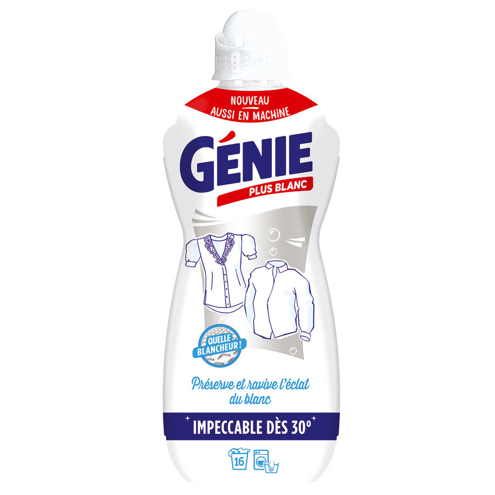 Lessive liquide Génie plus blanc 16 lavages