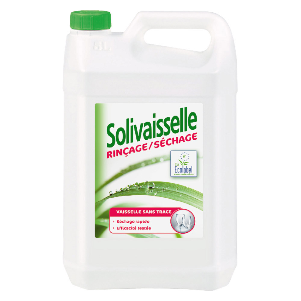 Liquide de rinçage lave-vaisselle cycle court écologique Solivaisselle 5 L