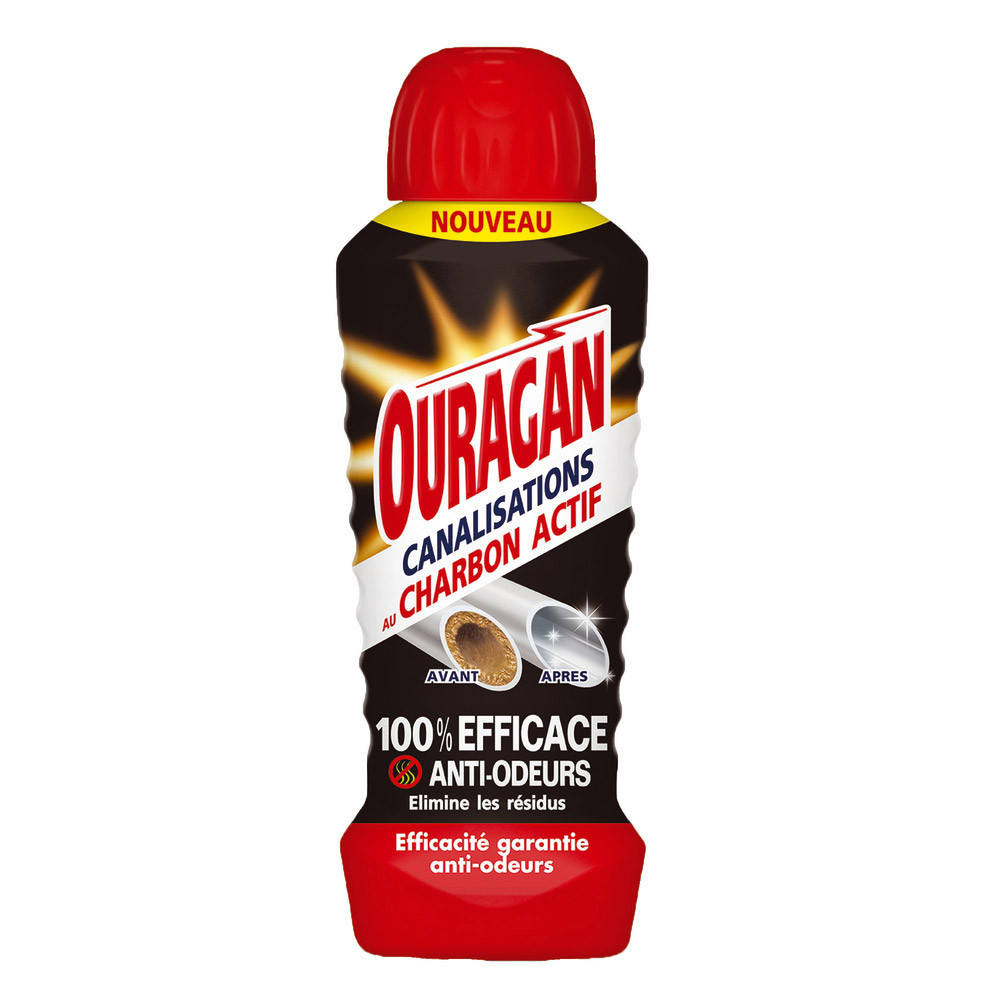 Entretien des canalisations antiodeurs au charbon actif Ouragan 700 ml