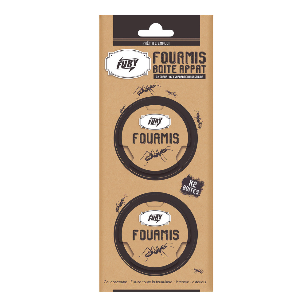 Appâts fourmis Fury, lot de 2 boîtes
