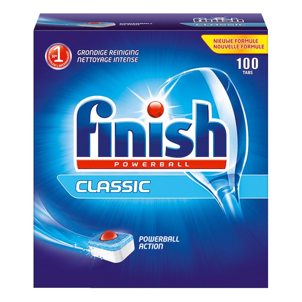 Tablettes lave-vaisselle cycle long Finish Powerball, boîte de 100