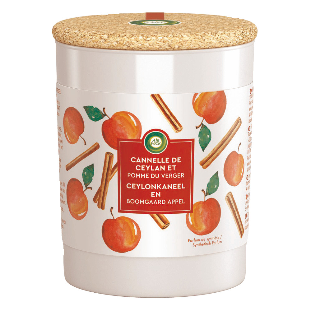 Bougie parfumée Air Wick cannelle de Ceylan et pomme du verger