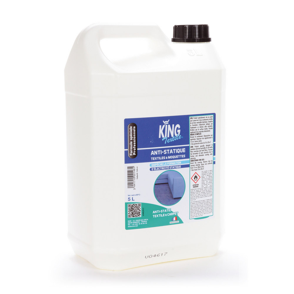 Traitement anti-statique textiles et moquettes King 5 L