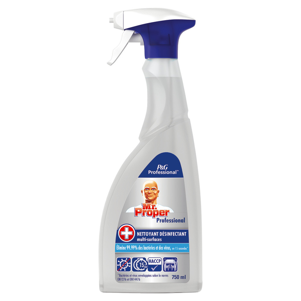 Désinfectant multi-usages nettoyant HACCP 4 en 1 Mr Propre 750 ml
