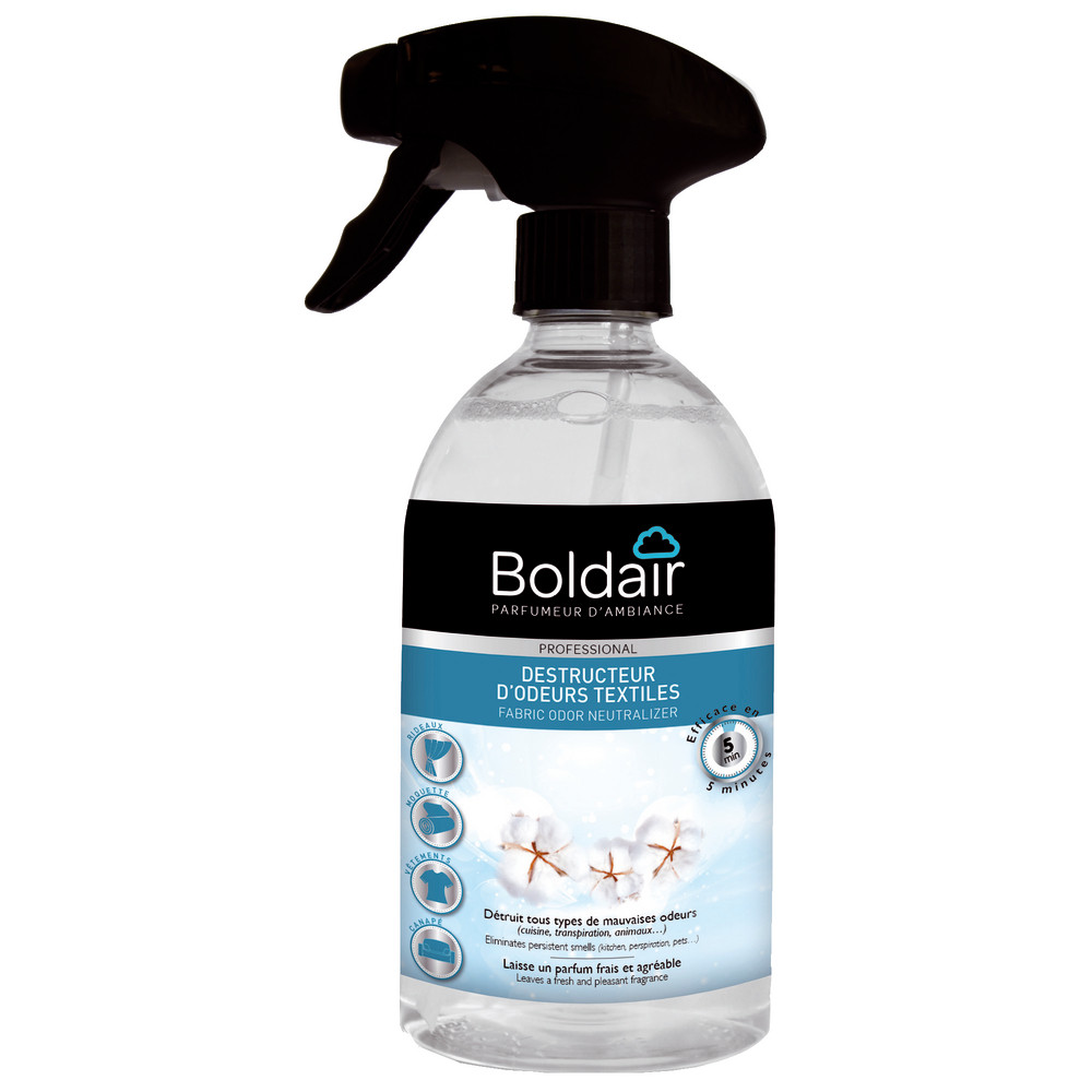 Destructeur d'odeurs textiles Boldair linge frais 500 ml