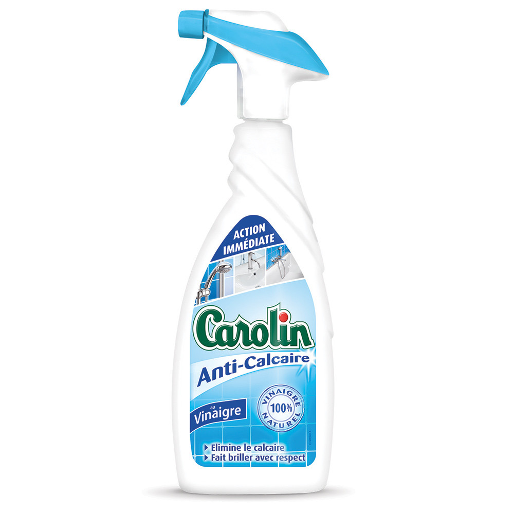 Nettoyant sanitaires détartrant anticalcaire vinaigre Carolin 650 ml