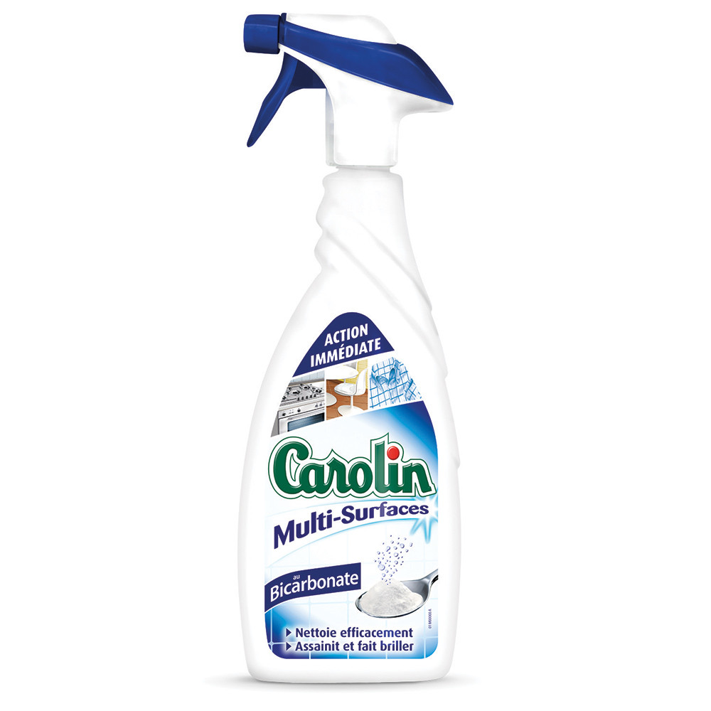 Nettoyant dégraissant multi-surfaces au bicarbonate Carolin 650 ml