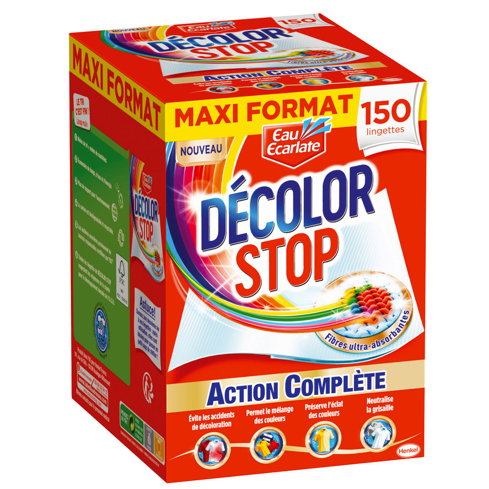 Lingettes Décolorstop fibres ultra-absorbantes, boîte de 150