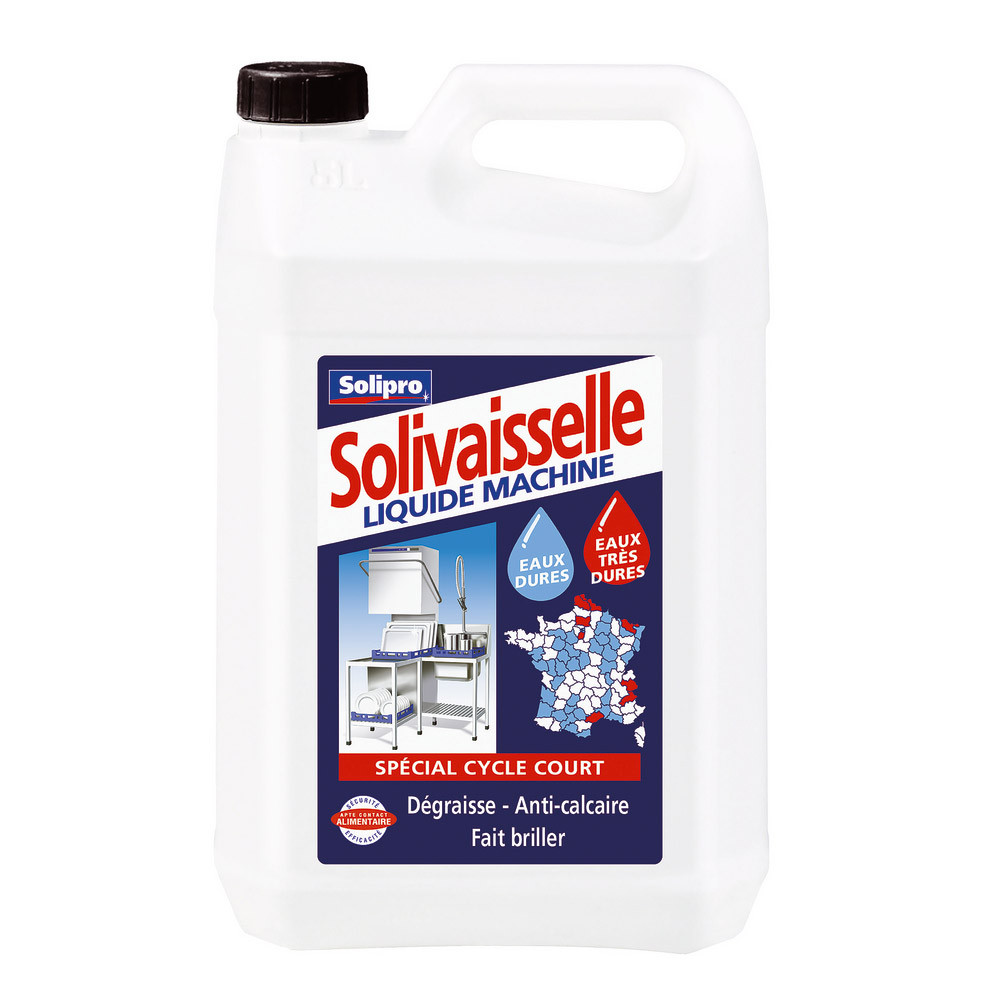 Liquide lave-vaisselle cycle court eaux dures Solivaisselle 5 L