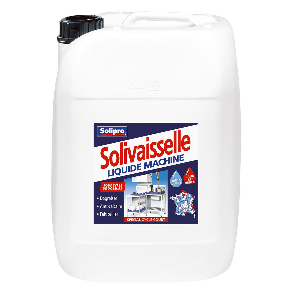 Liquide lave-vaisselle cycle court eaux dures Solivaisselle 20 L