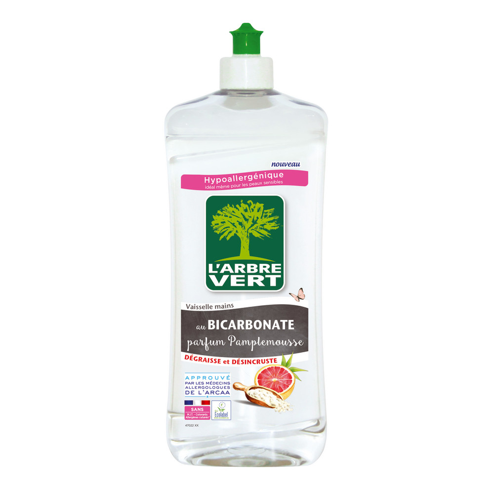 Liquide vaisselle écologique 2 en 1 L'Arbre Vert pamplemousse 750 ml
