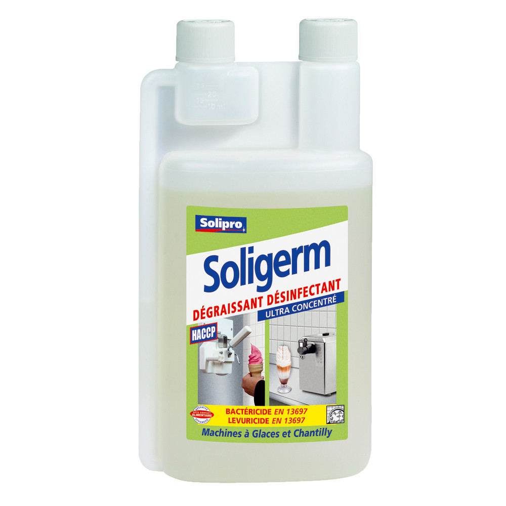Dégraissant désinfectant HACCP machines à glaces Solipro Soligerm 1 L