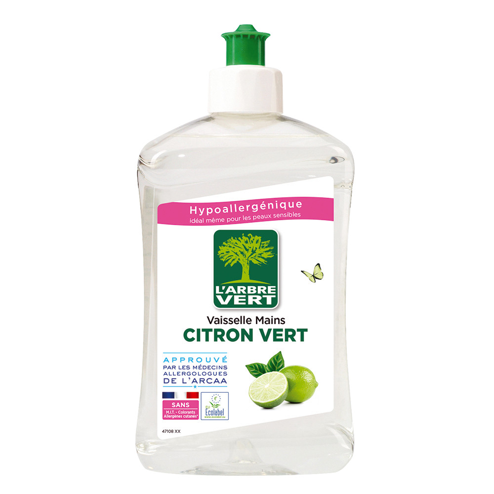Liquide vaisselle écologique 2 en 1 L'Arbre Vert citron vert 500 ml