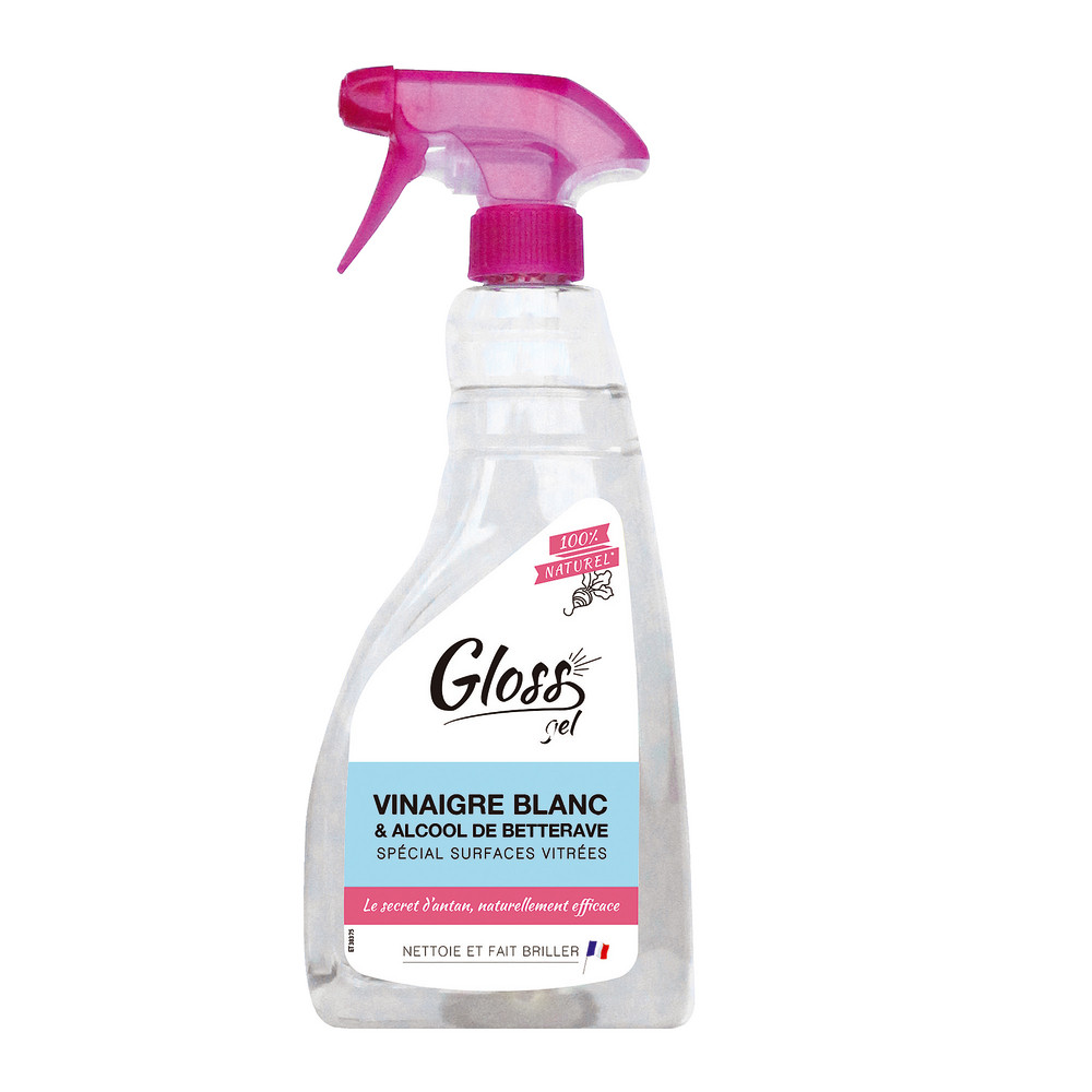 Nettoyant vitres naturel au vinaigre blanc Gloss gel 750 ml