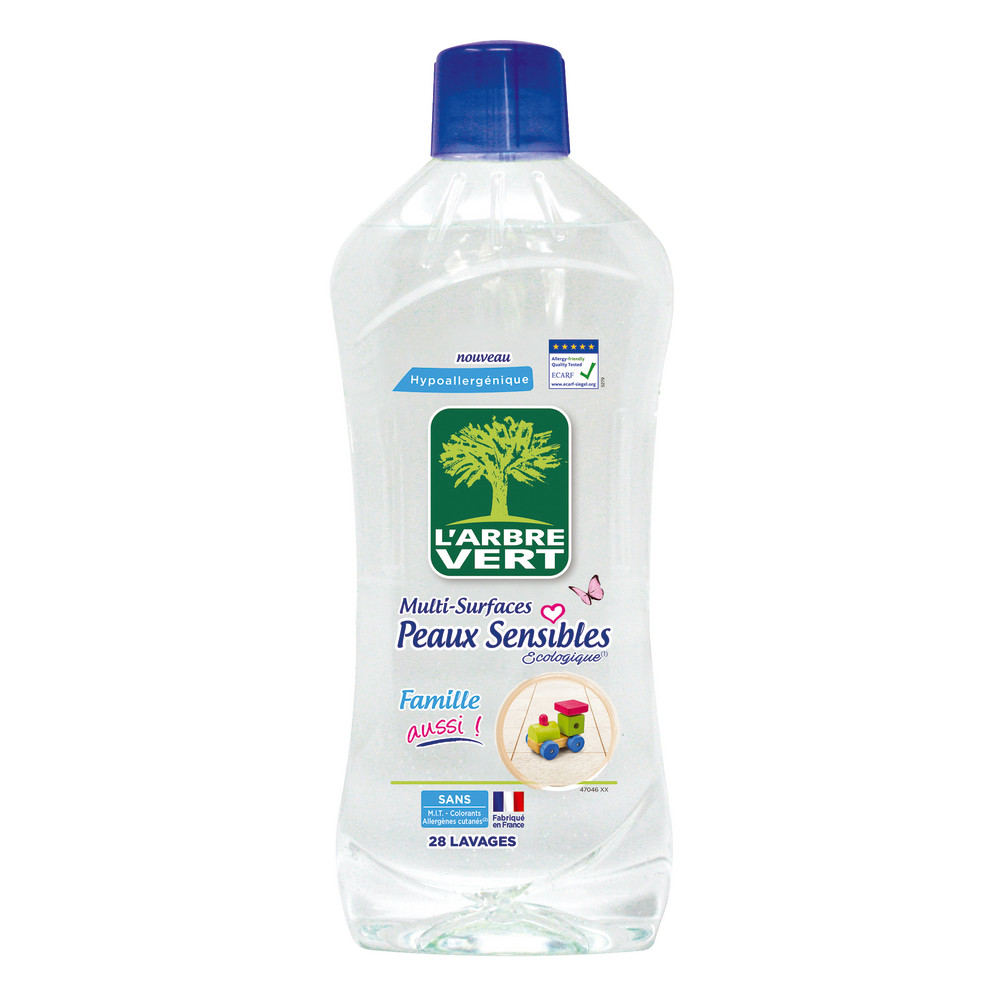 Nettoyant écologique multi-usages L'Arbre Vert peaux sensibles 1 L