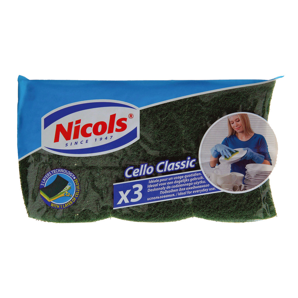 Le lot de 3 éponges grattantes Nicols