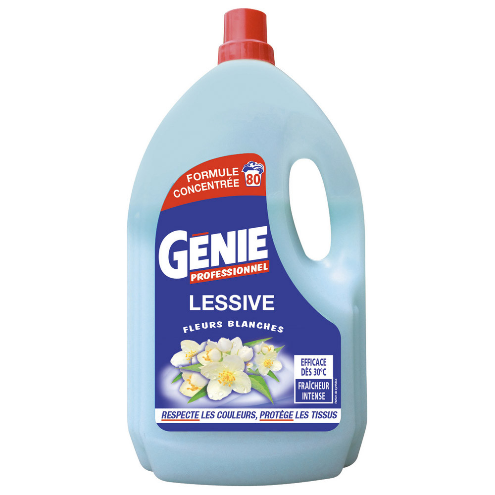 Lessive liquide concentrée Génie Professionnel anticalcaire 80 lavages
