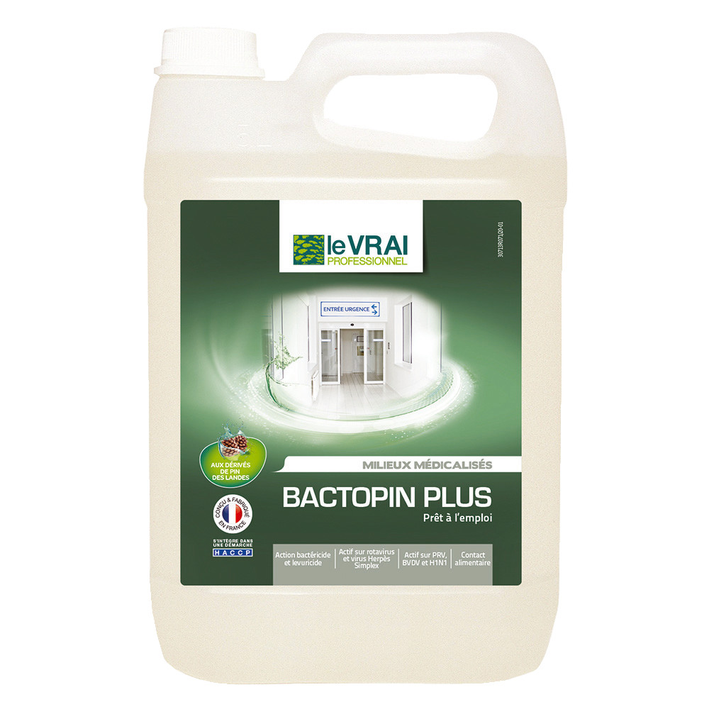 Désinfectant multi-surfaces HACCP PAE Le Vrai Bactopin Plus 5 L