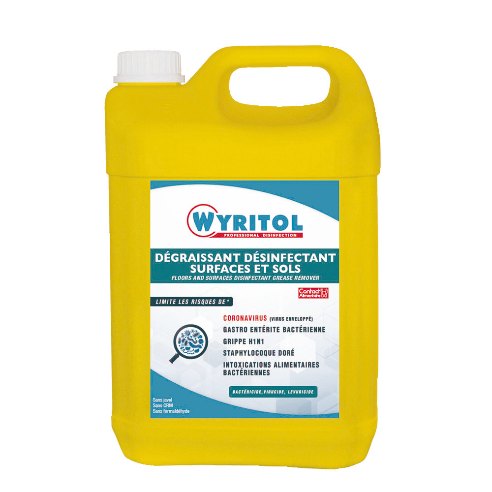 Désinfectant multi-usages dégraissant Wyritol 5 L
