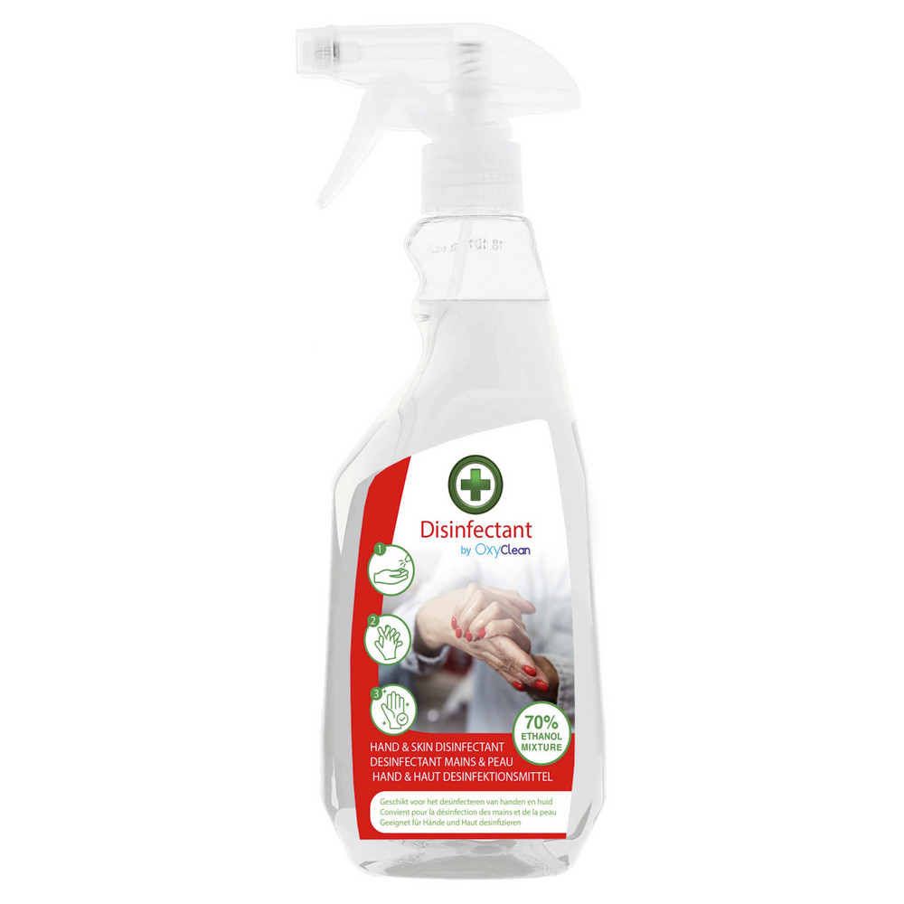 Désinfectant pour la peau et les mains Oxyclean, vaporisateur de 500 ml