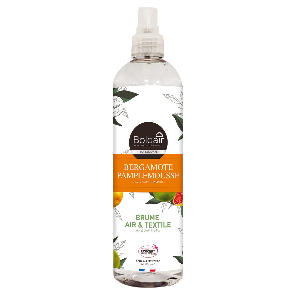 Désodorisant Boldair brume air & textile bergamote pamplemousse 400 ml