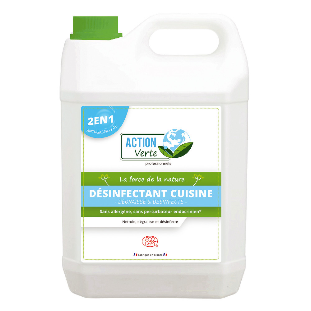 Dégraissant cuisine désinfectant écologique 2 en 1 Action Verte 5 L