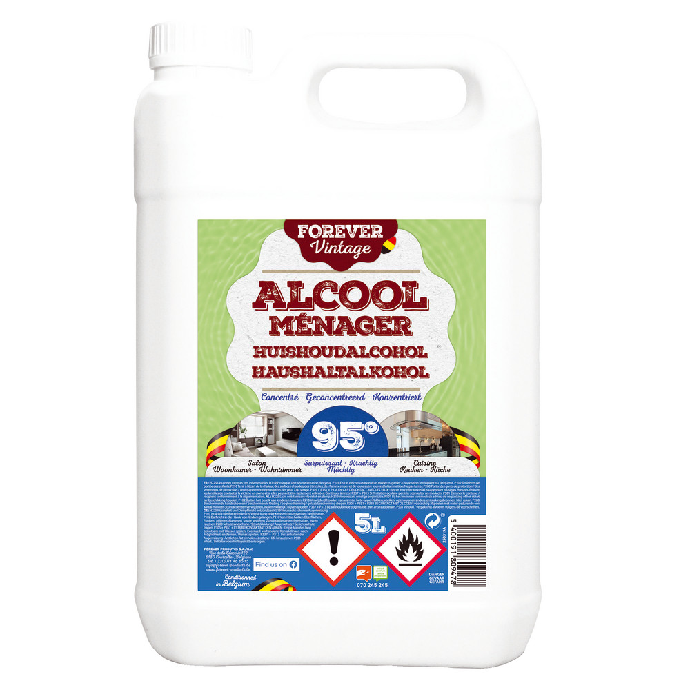 Alcool ménager 95° Forever Vintage 5 L