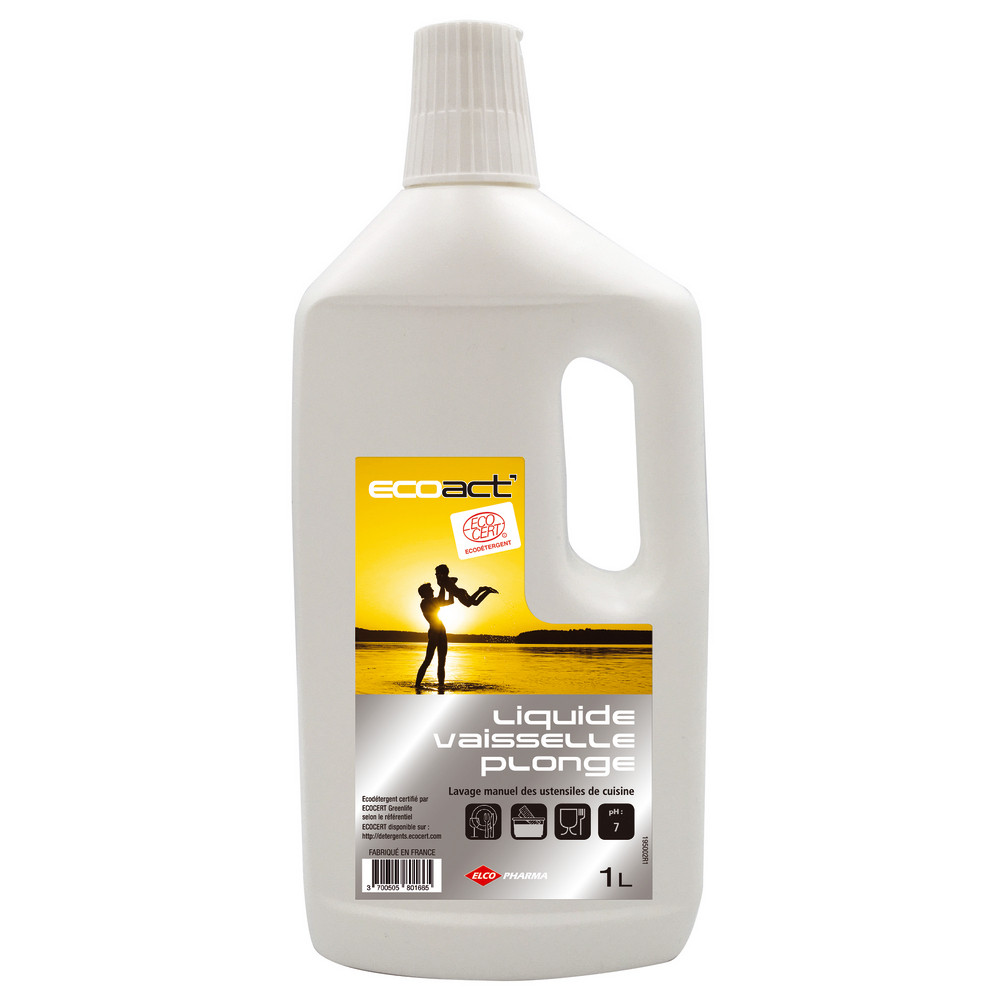 Liquide vaisselle écologique HACCP Ecoact' citron 1 L