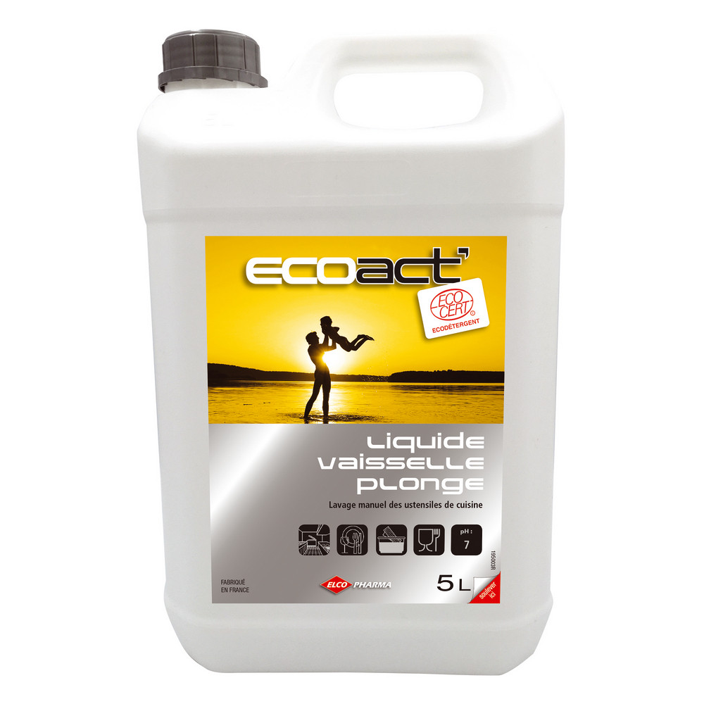 Liquide vaisselle écologique HACCP Ecoact' citron 5 L