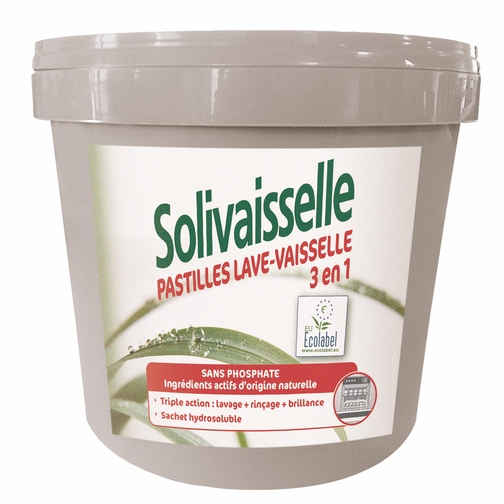 Tablettes lave-vaisselle cycle long écolo Solivaisselle, seau de 150