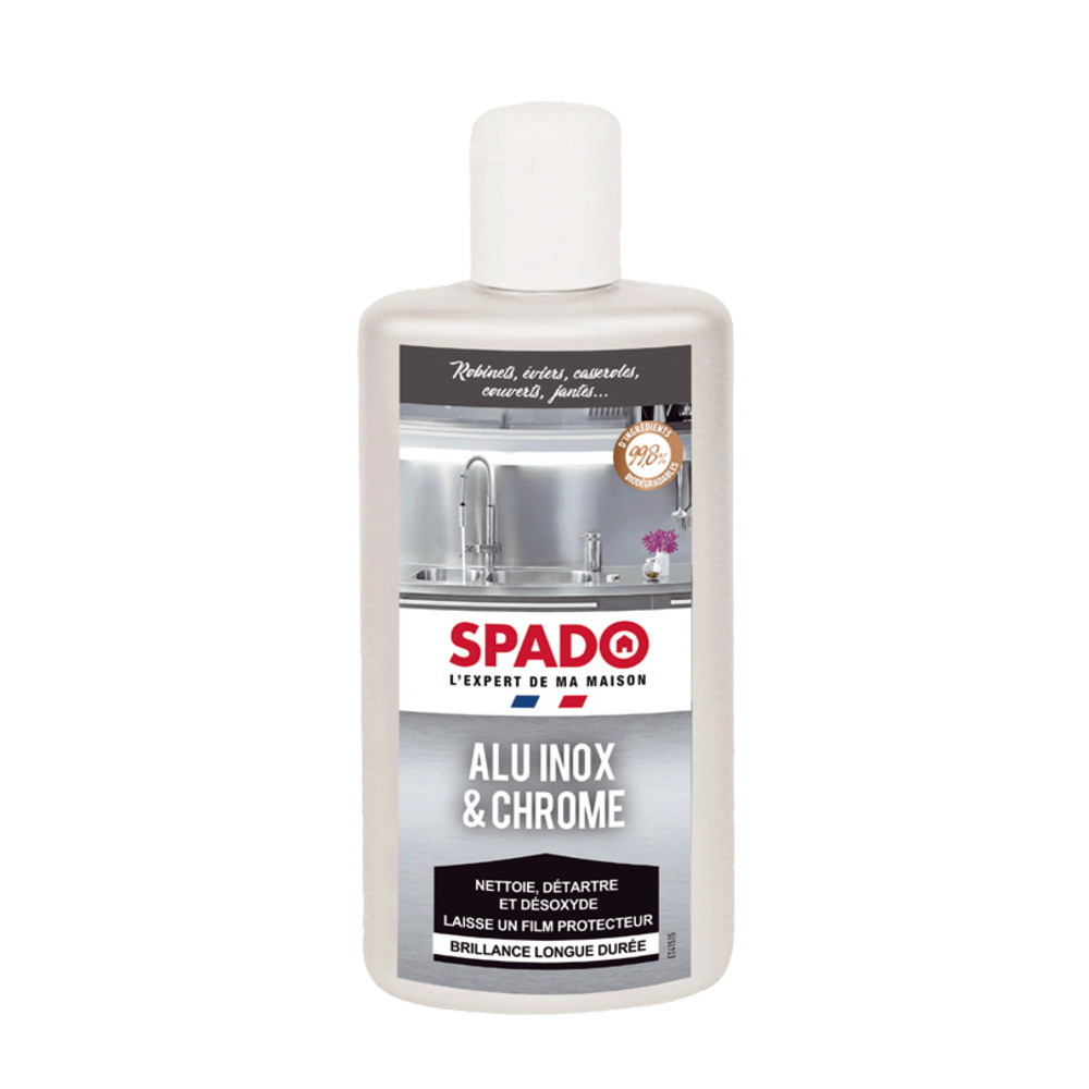 Nettoyant dégraissant alu-inox et chrome Spado 250 ml