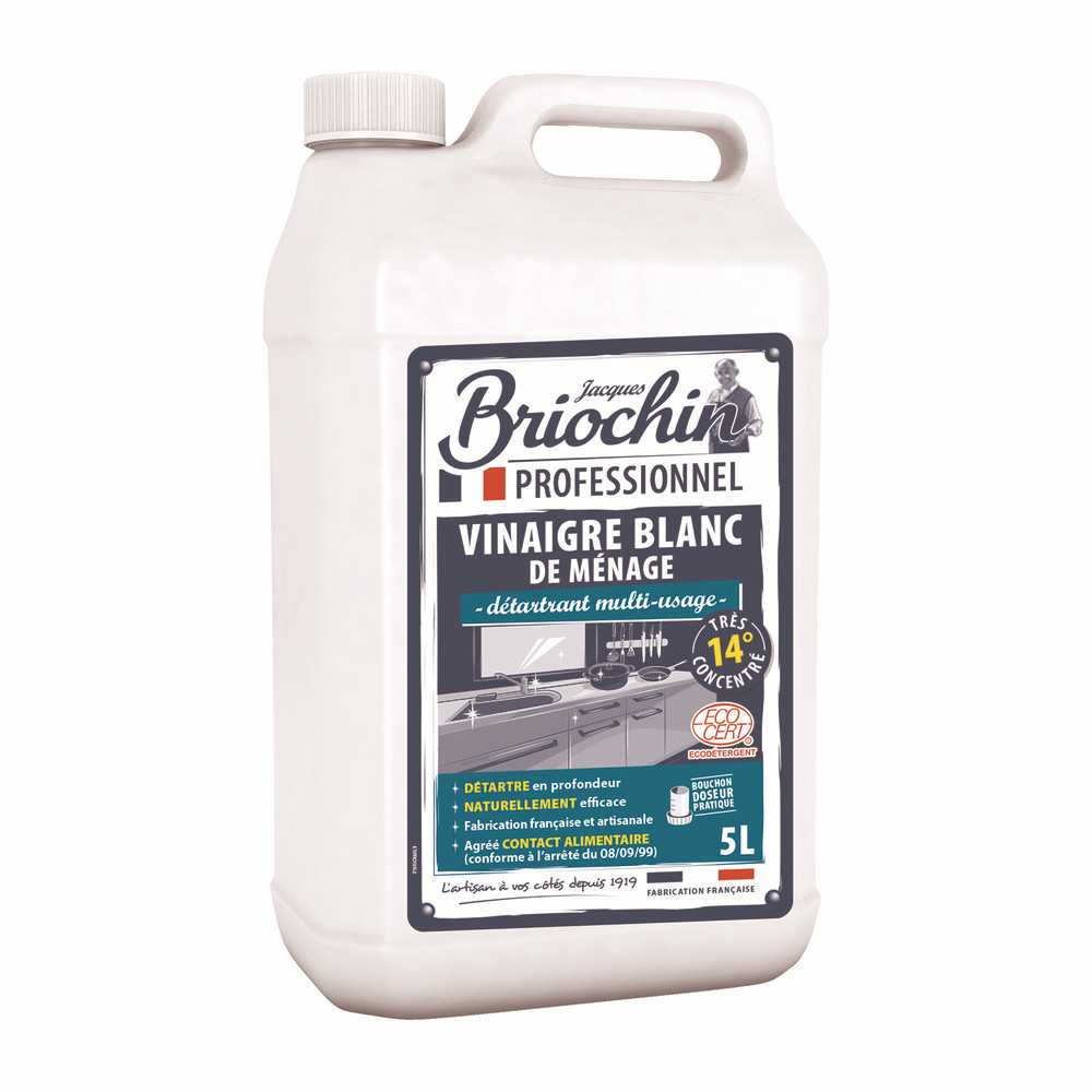 Vinaigre blanc 14° écologique détartrant Briochin 5 L