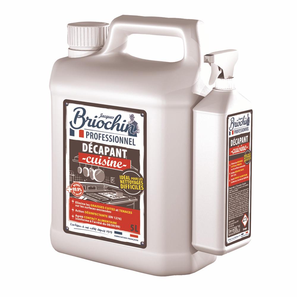 Dégraissant cuisine désinfectant contact alimentaire Briochin 5 L