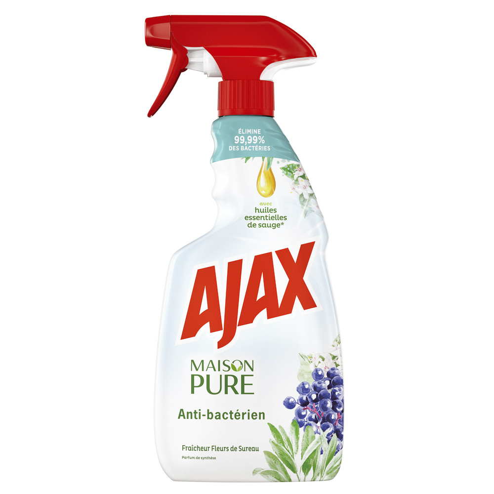 Nettoyant multi-usages antibactérien Ajax fleurs de sureau 500 ml