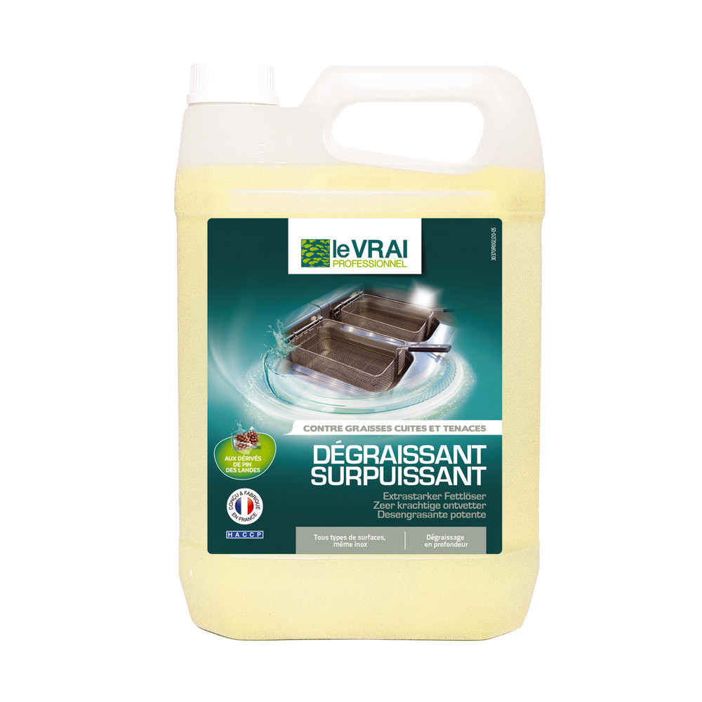 Nettoyant dégraissant surpuissant HACCP Le Vrai 5 L